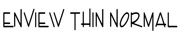 Enview Thin Normal font preview