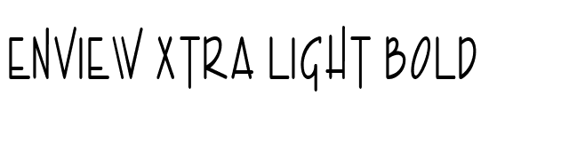 Enview Xtra Light Bold font preview