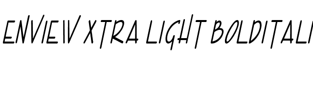 Enview Xtra Light BoldItalic font preview