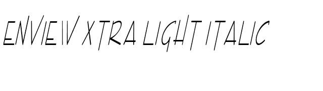 Enview Xtra Light Italic font preview