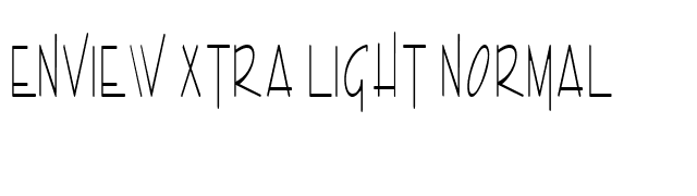 Enview Xtra Light Normal font preview