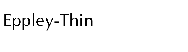Eppley-Thin font preview