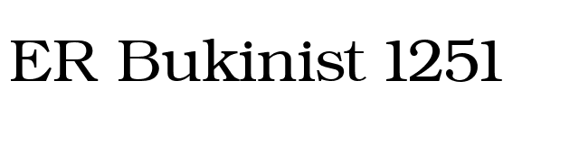 ER Bukinist 1251 font preview