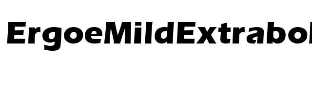 ErgoeMildExtrabold Regular font preview