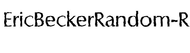 EricBeckerRandom-Regular font preview