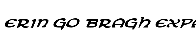 Erin Go Bragh Expanded Italic font preview