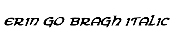 Erin Go Bragh Italic font preview