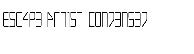 Escape Artist Condensed font preview