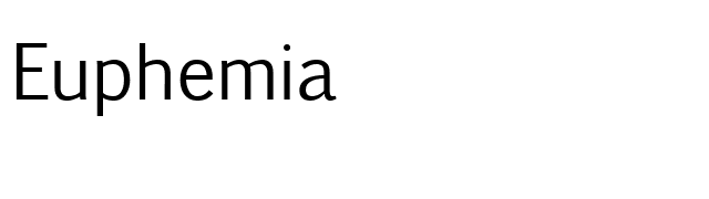 Euphemia font preview