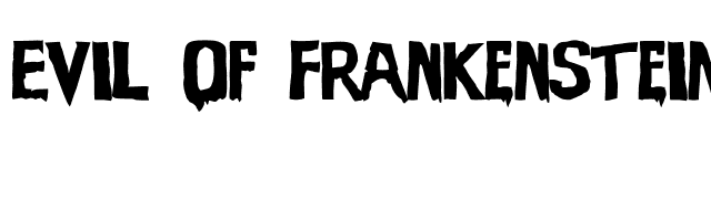 Evil Of Frankenstein font preview