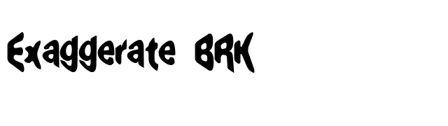 Exaggerate BRK font preview
