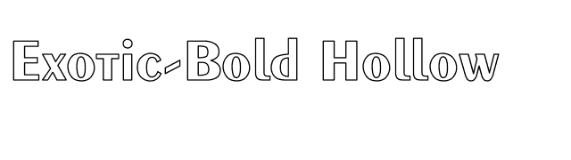 Exotic-Bold Hollow font preview