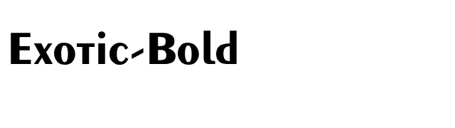 Exotic-Bold font preview