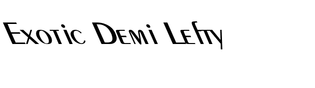 Exotic Demi Lefty font preview