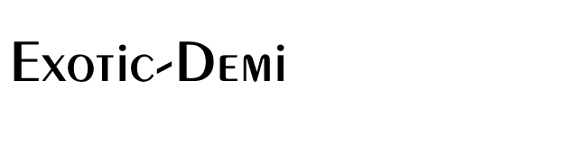 Exotic-Demi font preview