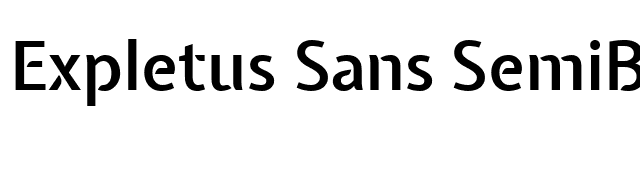 Expletus Sans SemiBold font preview