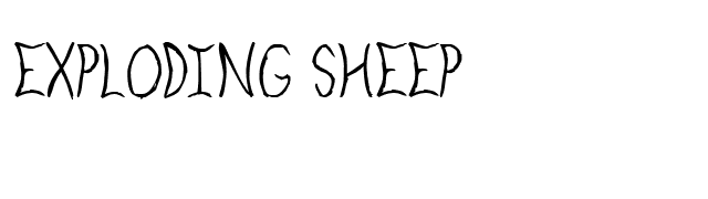 Exploding Sheep font preview
