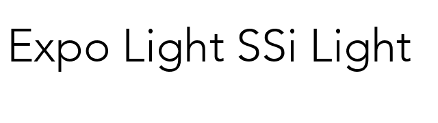 Expo Light SSi Light font preview