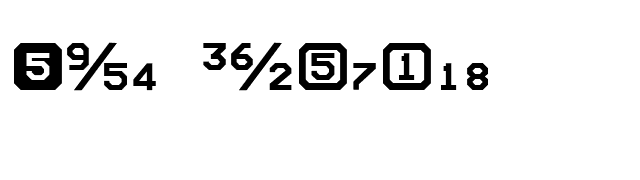 Expo Numerals font preview
