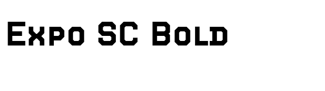 Expo SC Bold font preview