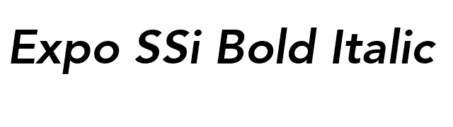 Expo SSi Bold Italic font preview