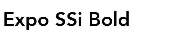 Expo SSi Bold font preview