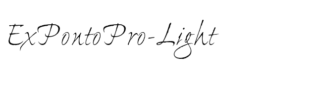 ExPontoPro-Light font preview