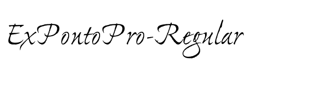 ExPontoPro-Regular font preview