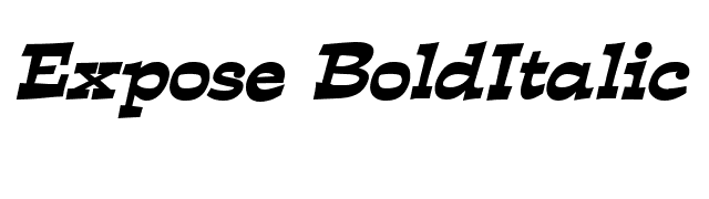 Expose BoldItalic font preview