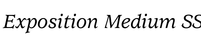 Exposition Medium SSi Medium Italic font preview
