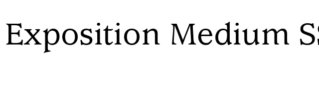 Exposition Medium SSi Medium font preview