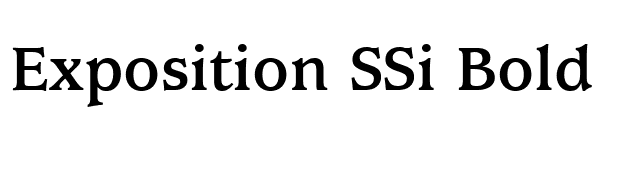 exposition-ssi-bold font preview