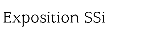exposition-ssi font preview