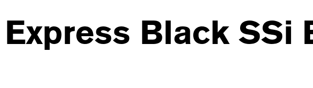Express Black SSi Black font preview