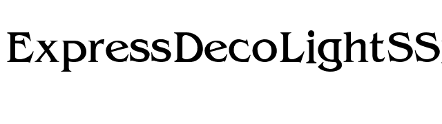 Express Deco Light SSi Light font preview