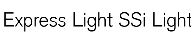 Express Light SSi Light font preview