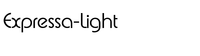 expressa-light font preview