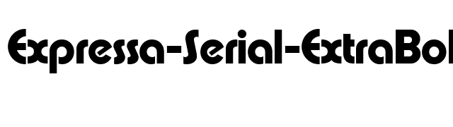 expressa-serial-extrabold-regular font preview