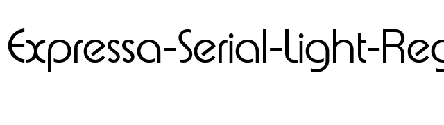 expressa-serial-light-regular font preview