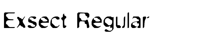 Exsect Regular font preview