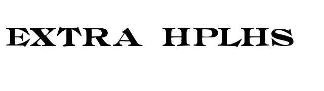 Extra HPLHS font preview