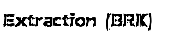 Extraction (BRK) font preview