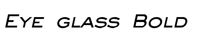 eye-glass-bold-italic font preview