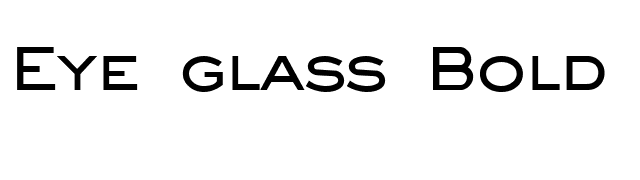 Eye glass Bold font preview