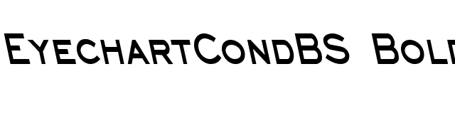 EyechartCondBS Bold font preview