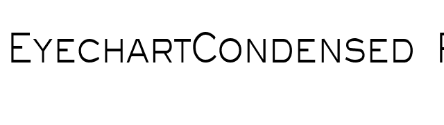 EyechartCondensed Regular font preview