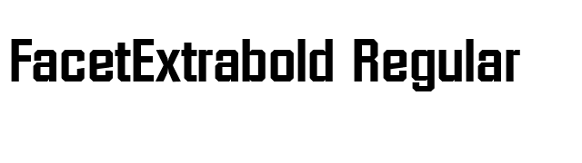 FacetExtrabold Regular font preview