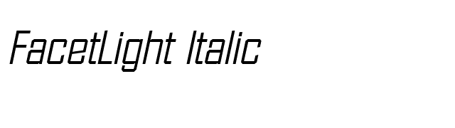FacetLight Italic font preview