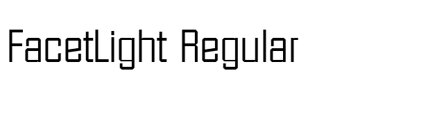 FacetLight Regular font preview