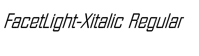 FacetLight-Xitalic Regular font preview